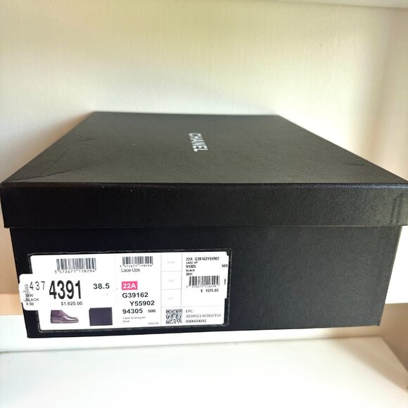 Fabric Grosgrain CC Combat Short Boots 38/8.5 Black - Picture 6 of 7